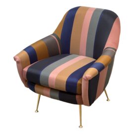 West Elm Phoebe Striped Mid 20th Century Inspired Chair. Original Price: $700