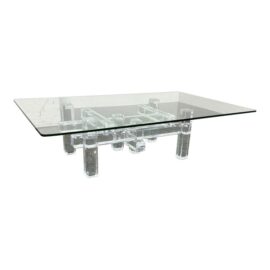 Charles Hollis Jones CityScape Lucite Coffee Table