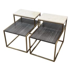 CB2 Two Tone Side Tables, a Pair. Original Price: $600