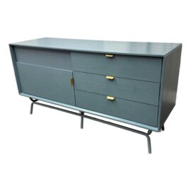 Blu Dot Dang Three Drawer Marine Blue Console. Original Price: $2,500