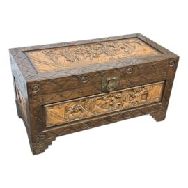 Vintage Chinese Handcarved Camphor Chest
