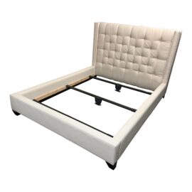 Queen Size Custom Design Tufted Wingback Bed Frame. Original Price: $2,000