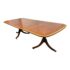 Georgian Style Mahogany Double Pedestal Banded Extension Dining Table