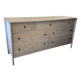 Blake Tovin for Crate & Barrel Gia Seven Drawer Dresser in White Oak Wood Finish. Original Price: $2,000