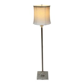 Lucite + Silver Finish Floor Lamp