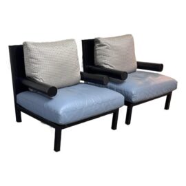 B&B Italia Antonio Citterio Baisity Arm Chairs, a Pair