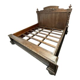 Eastern King Size Restoration Hardware French Empire Panel Bed Frame. Original Price: $3,300