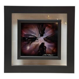 Circa 2015 Chris Derubeis "Mini Burst Purple" Mixed Media