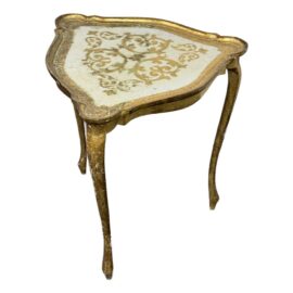 Antique Italian Gold Leaf Side Table