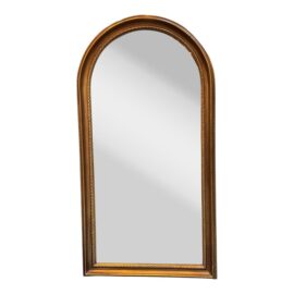 Golden Arched Half Length Wall Mirror