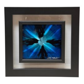 Circa 2015 Chris Derubeis Mini Burst Blue Mixed Media