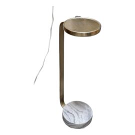 Williams-Sonoma Murray Brass and Marble Drink Side Table