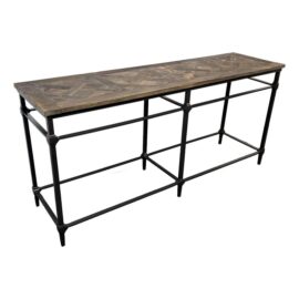 Pottery Barn Parquet Reclaimed Wood Console Table. Original Price: $1,400