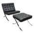 Ludwig Mies Van De Rohe Barcelona Style Chair + Ottoman