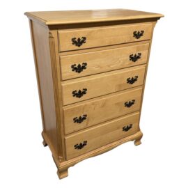 Vintage Maple Colonial Early American 5-Drawer Dresser