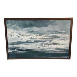 Circa 2011 Joseph Folan "Blue" Custom Framed Oil Painting