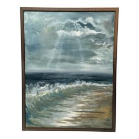 Circa 2011 Joseph Folan "Heavenly Light" Custom Framed Oil Painting
