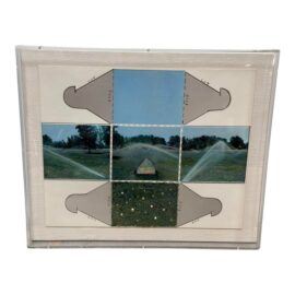 Sharon Boysel Cubed Pattern Template of Golf Course, Original Mixed Media Artwork