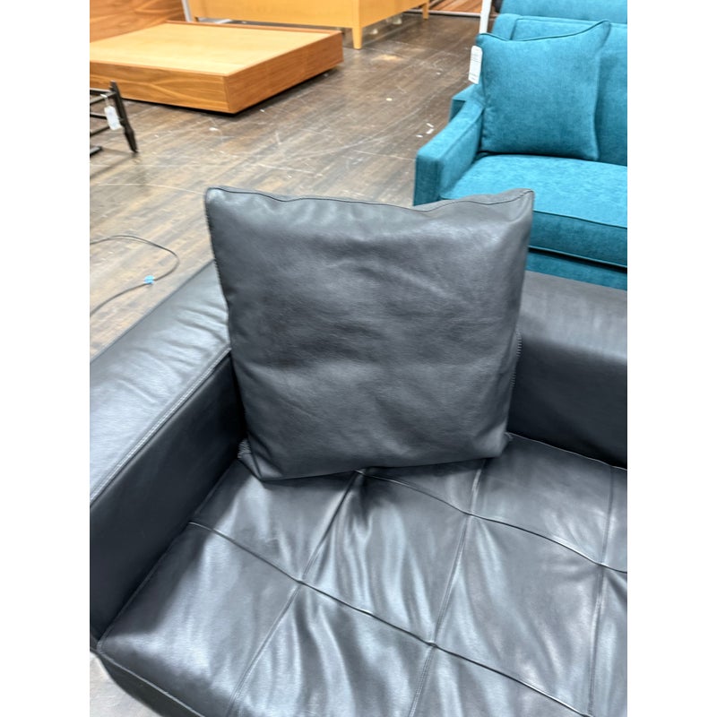 Antonio Citterio B&b Italia Maxalto Simplice Black Leather Sofa