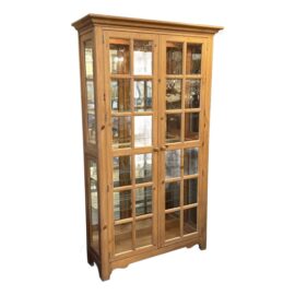 American of Martinsville Distressed Pine Display Cabinet