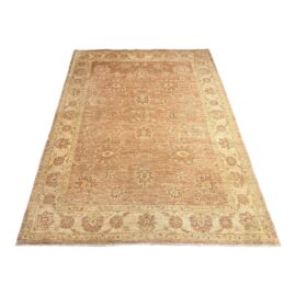 6ft 3in X 8ft 8in Adib Carpets Oriental Rug Pakistani Cream + Pink Floral Oushak Design
