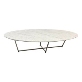 Room & Board Soto Granite + Steel Elliptical Coffee Table. Original Price: $1,300