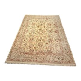 8ft X 10ft 7in Adib Carpets Oriental Rug Pakistani Cream + Pink Floral Oushak Design. Original Price: $7,000
