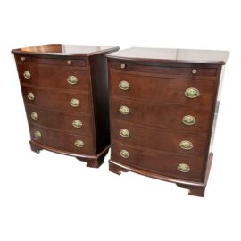 Late 20th Century the Bombay Company Cherry Wood Nightstands, a Pair