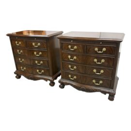 Late 20th Century Drexel Heritage Heirlooms Collection Nightstands, a Pair