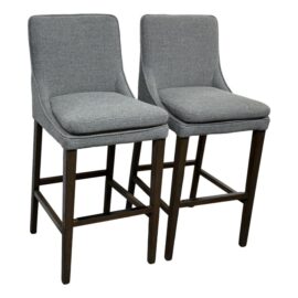 Arhaus Lunden Gray Bar Stools, a Pair. Original Price: $1,200