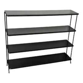 Vintage Wood + Metal Low Etagere