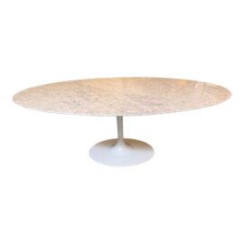 HD Buttercup Saarinen Style Pedestal Dining Table. Original Price: $3,600