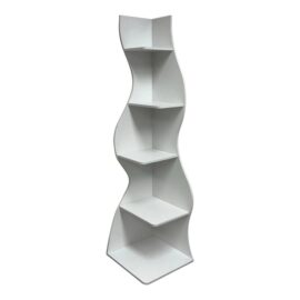 Tribesigns White Corner Bookshelf