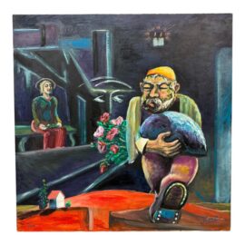 Ushangi Kumelashvili "Love and Life" Original Oil Painting on Canvas