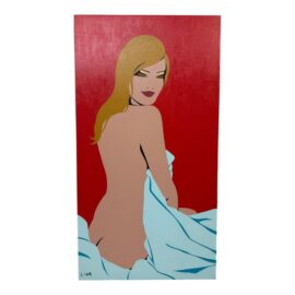 Ron Lior Seated Model Original Acrylic on Canvas Painting