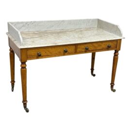 Victorian Satin Wood Wash Stand With Marble Top