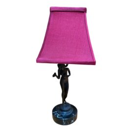 Favral Art Deco Figure Bronze Table Lamp