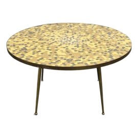 Mid 20th Century Round Mosaic Coffee Table