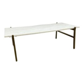 CB2 Marble + Brass Base Coffee Table
