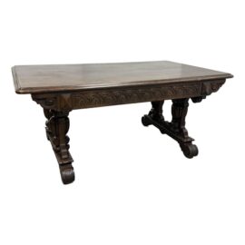 Antique Renaissance Revival Library Table