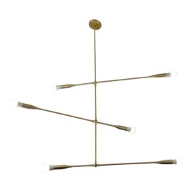 Studio D U N N Sorenthia Pendant in Brushed Brass. Original Price: $4,000