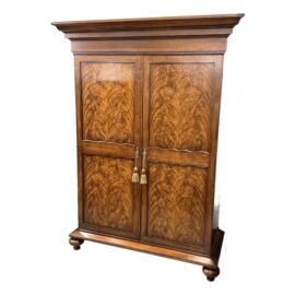 Bernhardt Flame Burl Wood Armoire With Inner Drawers + Shelving