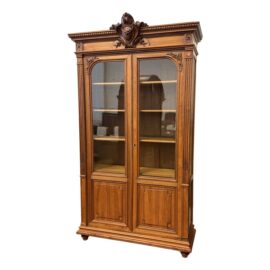 Late 19th Century Rococo Revival Hand Carved Biblioteque. Original Price: $19,000