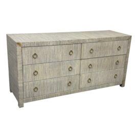 Serena & Lily Linen Wrapped Driftway Dresser. Original Price: $5,000