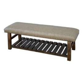 Pottery Barn Caden Leather Bench. Original Price: $1,100