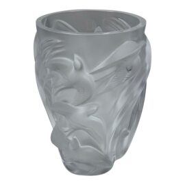 Circa 1920's Lalique Crystal Martinets Vase