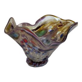Circa 2001 Lucy Chamberlain Wavy-Rimmed Glass Bowl
