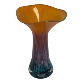 Circa 2003 Lucy Chamberlain Flared Orange Top Vase