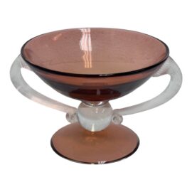Circa 2000's Chip Scarborough for Fusion Z Amber Stemmed Bowl