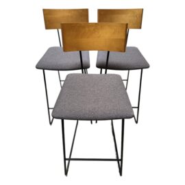 Scandinavian Designs Karsten Bar Stools, Set of Three. Original Price: $900